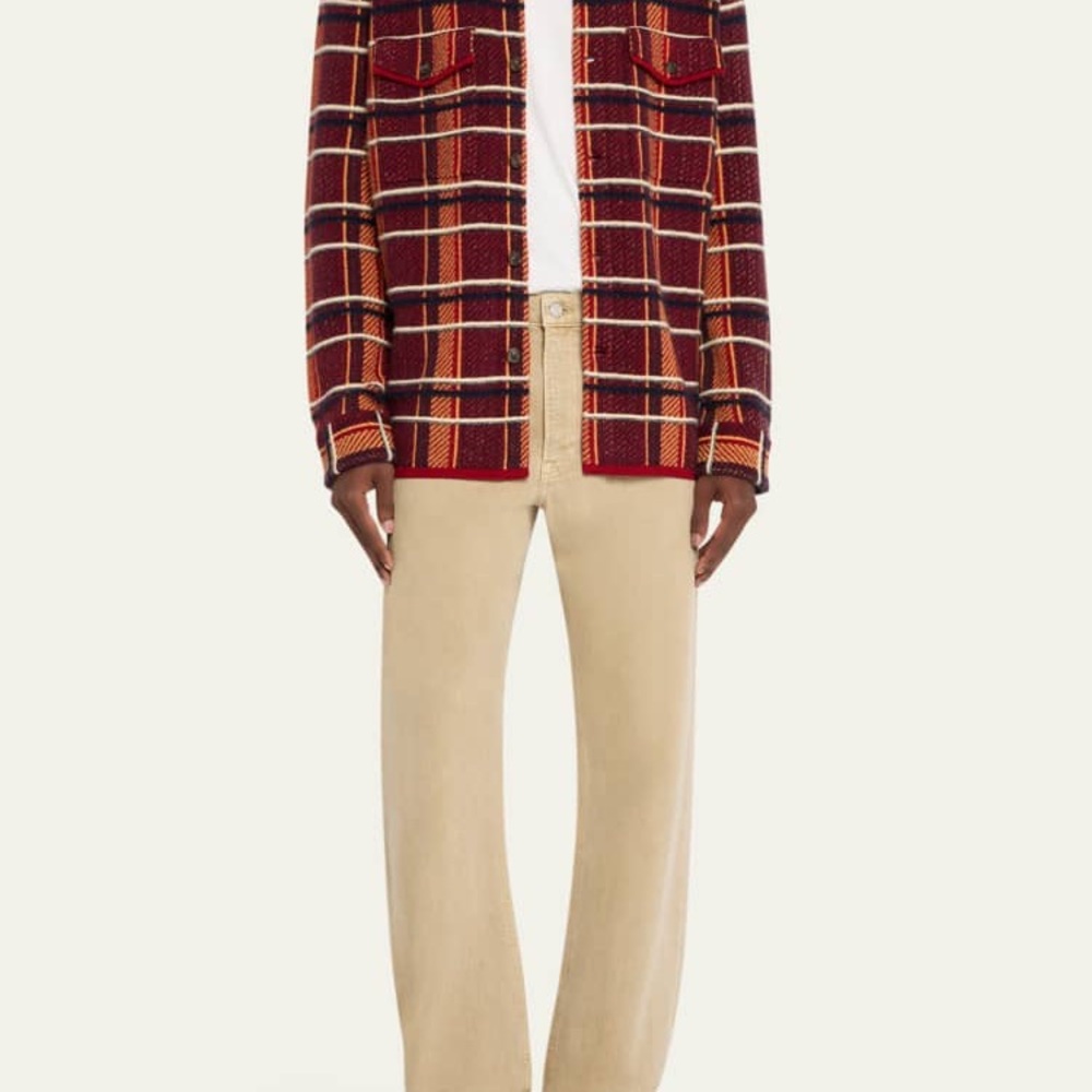 Guest in Residence Cashmere Plaid Work Shirt l - Picture 4 of 6